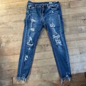 SKINN Distressed Denim Skinny Jeans